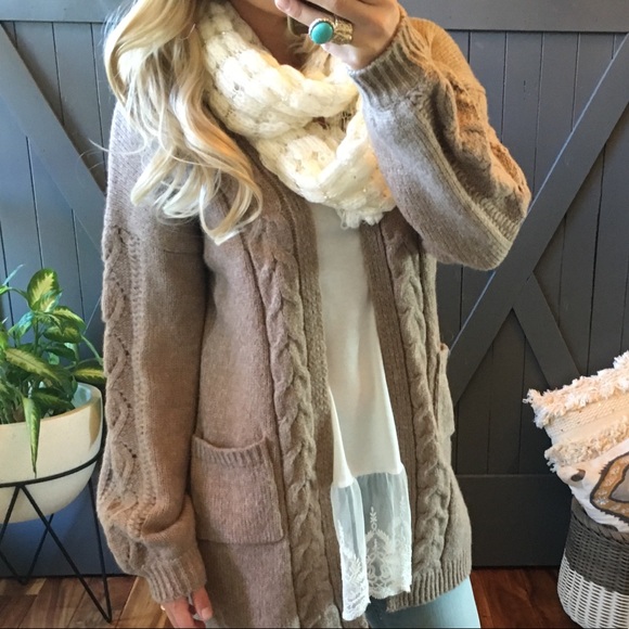 Last One! Flash Sale!  Cable Knit Cardigan Sweater - Picture 2 of 6